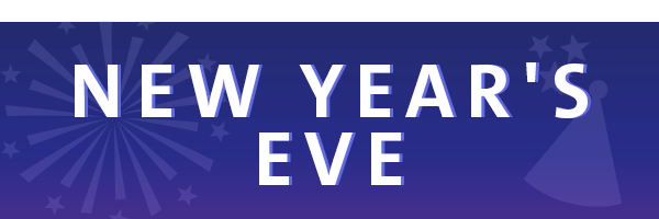 Purple bar that says New Year's Eve