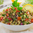Bowl of Grilled Pepper Quinoa Salad