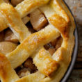 Closeup of an apple pie