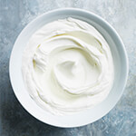 Bowl of plain yogurt