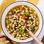 Bowl of minestrone soup