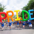 Photo of OhioHealth associates at a Pride parade event in Columbus, Ohio