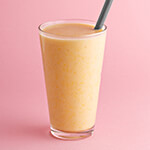 Glass filled with a fruit smoothie