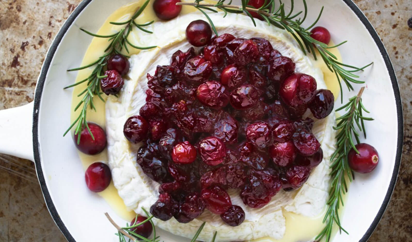 Baked Brie with Maple Roasted Cranberries