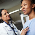 OhioHealth doctor checking patient with stethoscope