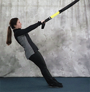Person performing Row TRX Exercise