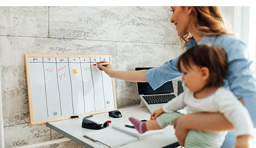 Mother and Baby Planning Week on Calendar Mother and Baby Planning Week on Calendar