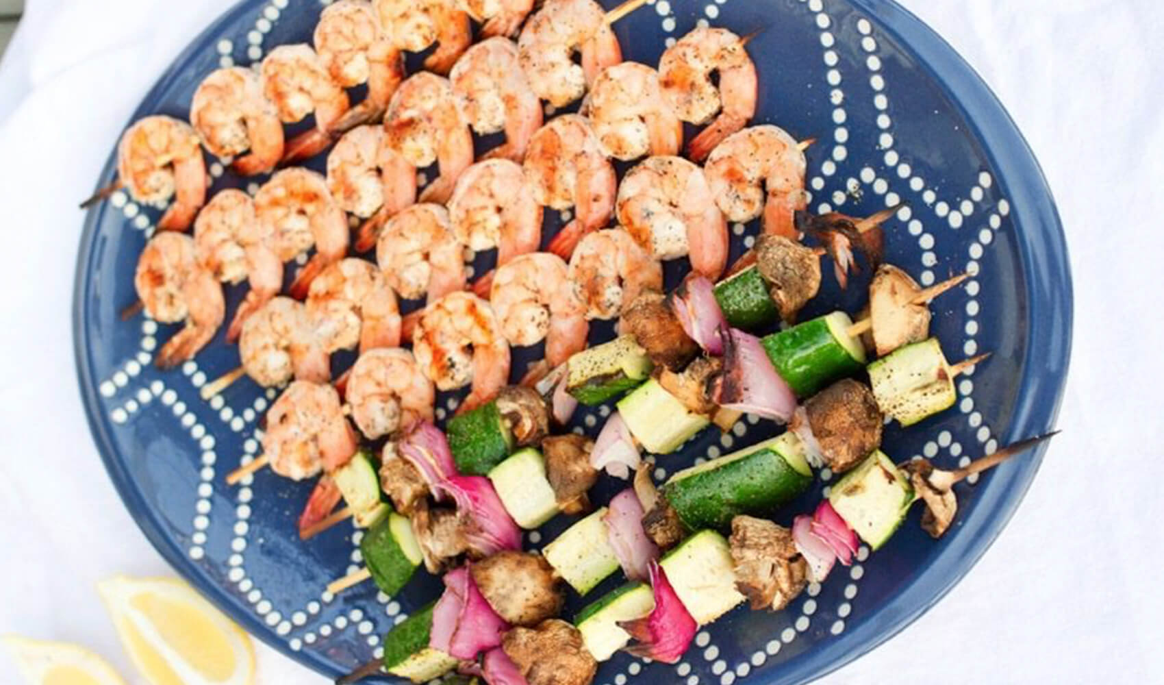 Grilled Lemon Pepper Shrimp Skewers