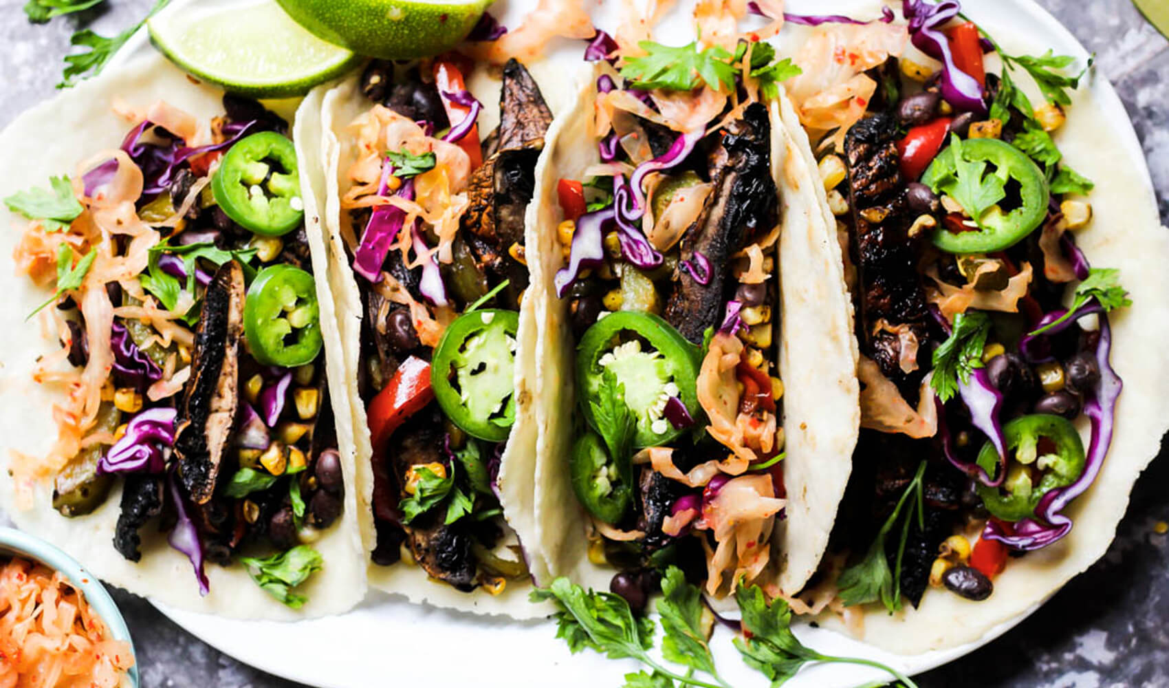 Grilled Vegetable Portobello Mushroom Tacos
