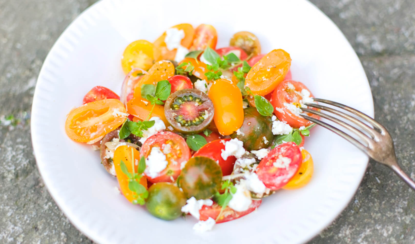 Heirloom Tomato & Goat Cheese Salad