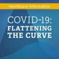 Blue graph background with text overtop that says COVID-19: Flattening the Curve