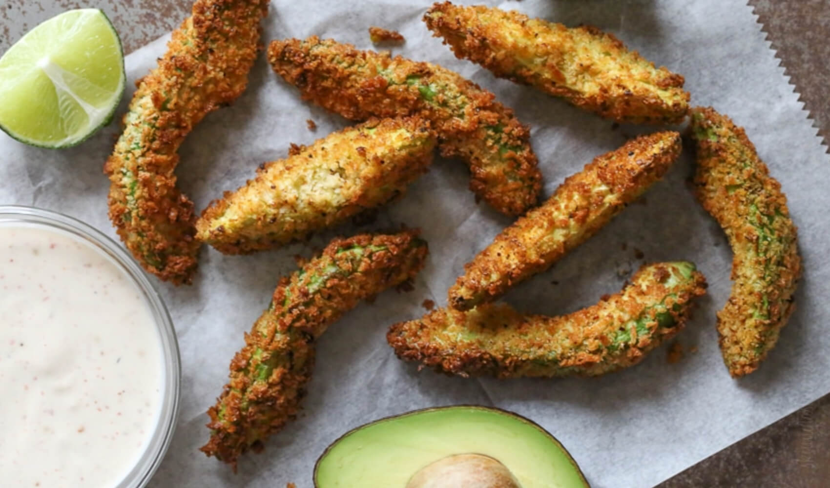 Avocado Fries with Lime Dipping Sauce