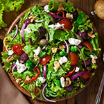 Close up of salad with lots of fiber