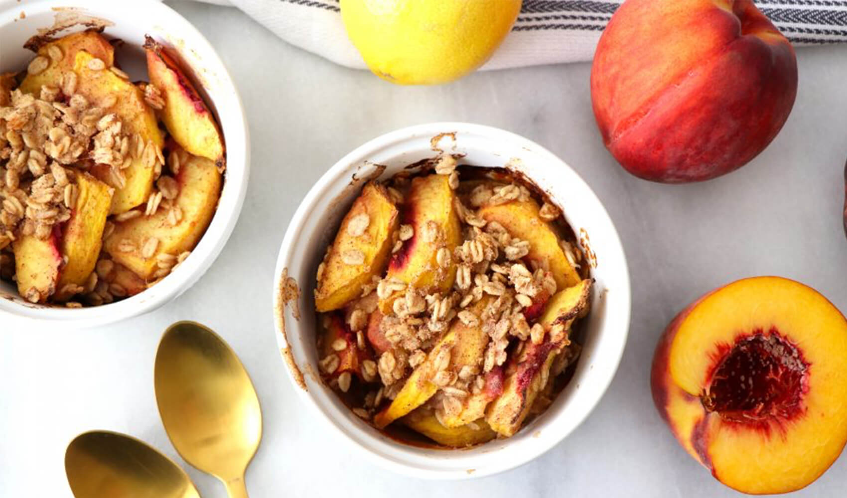 Baked Lemon Peach Cobbler
