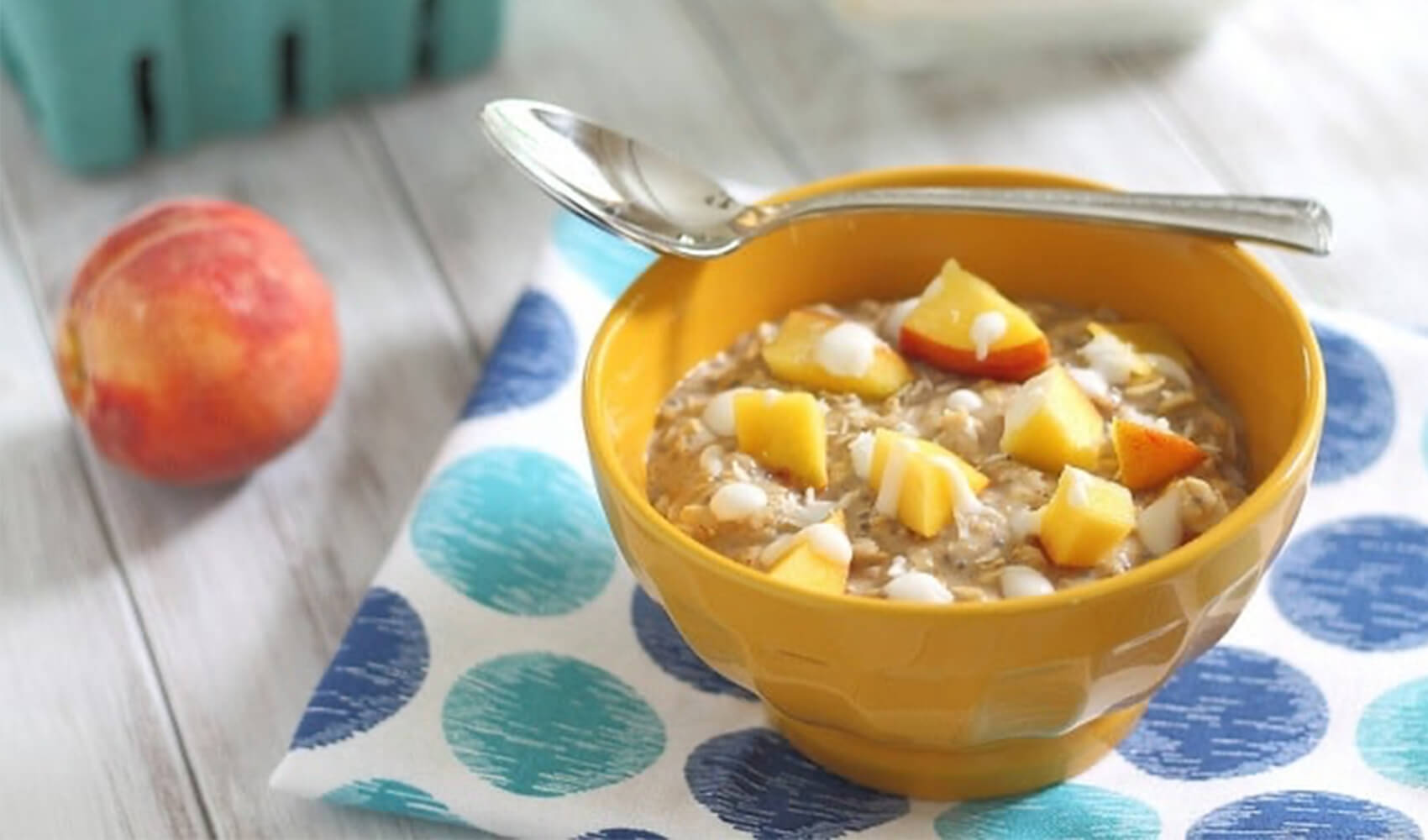 Peaches and Coconut Cream Oats