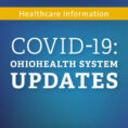 Blue background with text that says COVID-19: OhioHealth System Updates