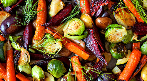 Rosemary Balsamic Roasted Vegetables