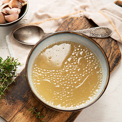 Close up of bone both in a bowl