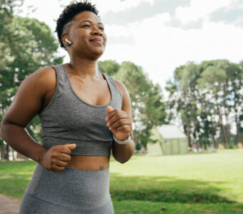 Person running outside