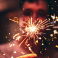 Person holding sparkler