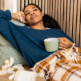 College female sick in dorm room