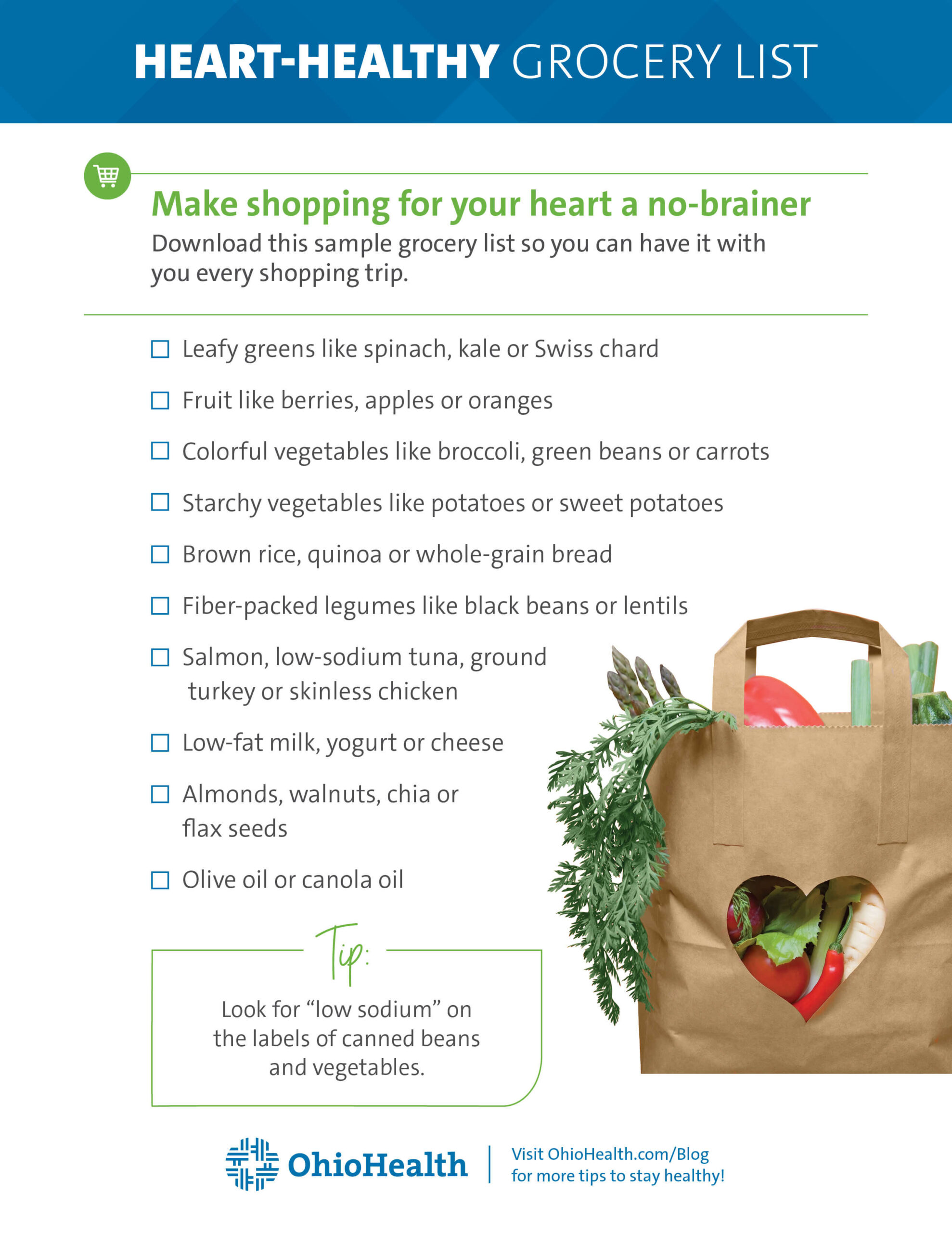 Shopping for your heart infographic 