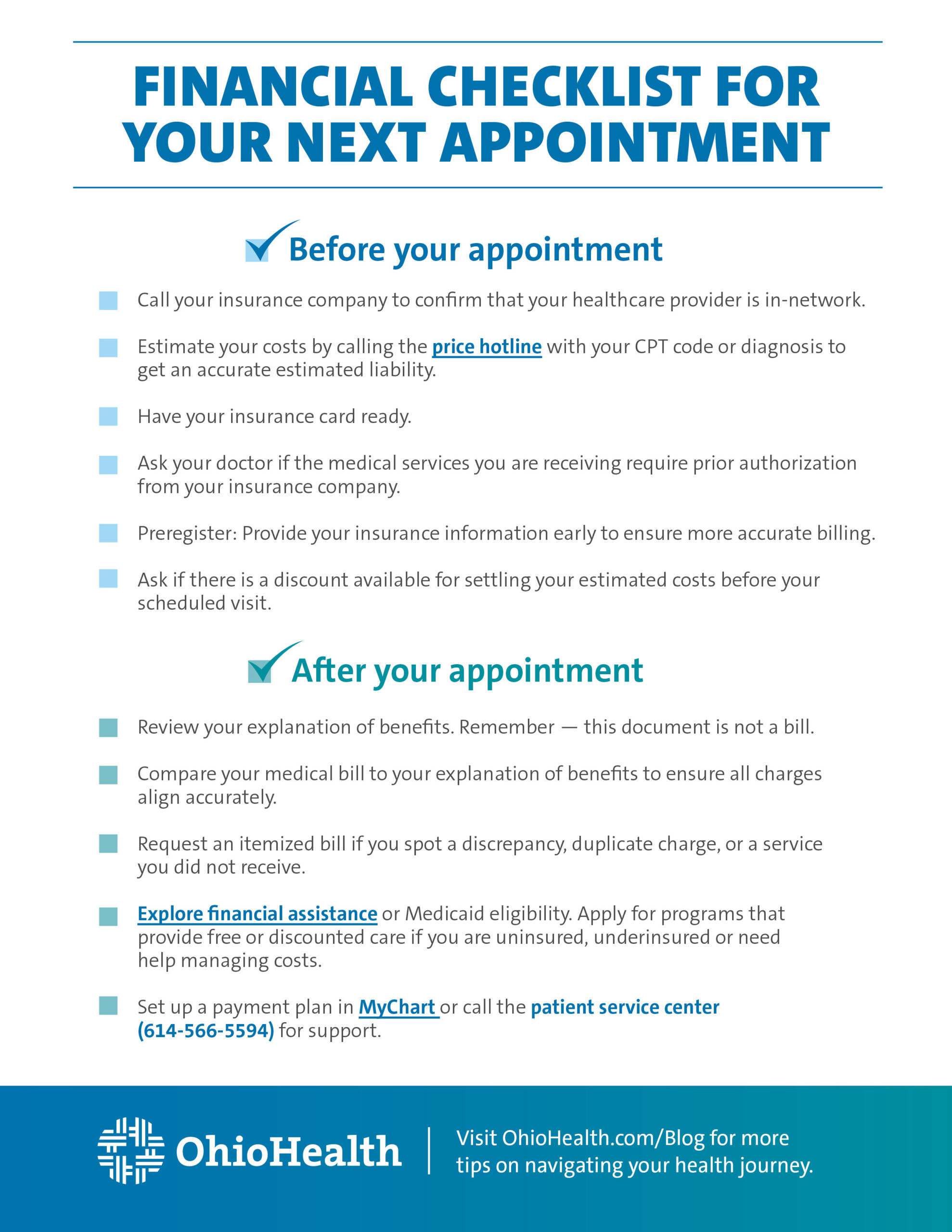 Image of infographic How to Financially Prepare for a Doctor Visit_checklist 